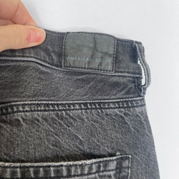 American Eagle Dark Gray Straight Leg Denim Jeans Size 10 - Picture 5 of 10